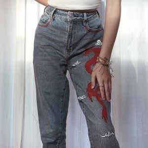 Custom dragon pacsun jeans